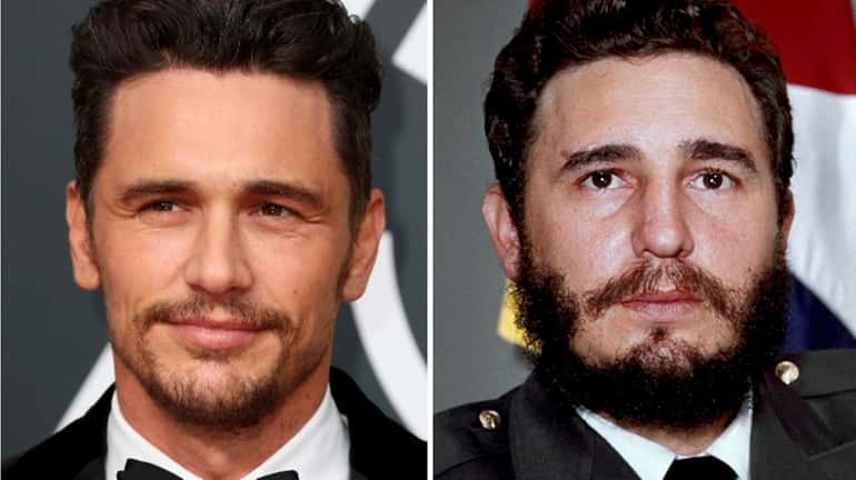 James Franco, left, is set to play Fidel Castro in an...