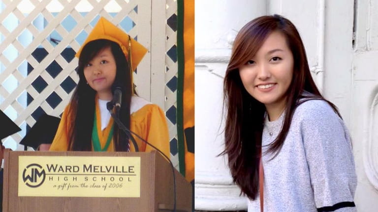Tiffany Chang in 2012, left, and now.