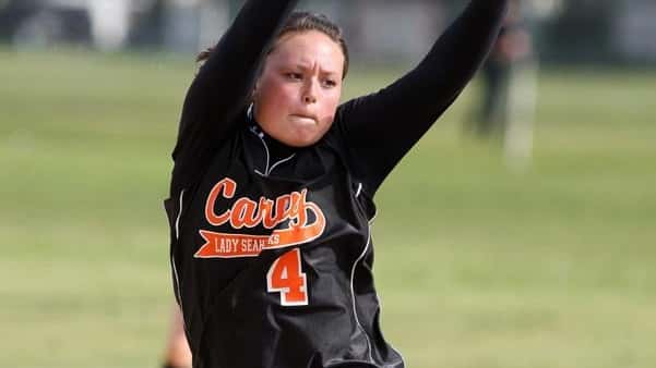 All-county pitcher Patti Callahan is one of seven returning starters...