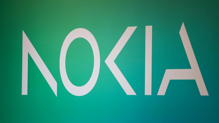 Nokia logo seen in the Mobile World Congress 2023 in...