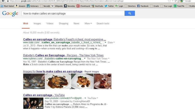 A screen shot of the Google search, "how to cook...