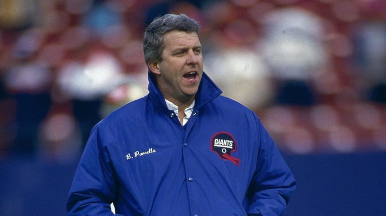 Giants coach Bill Parcells during a game against the San...