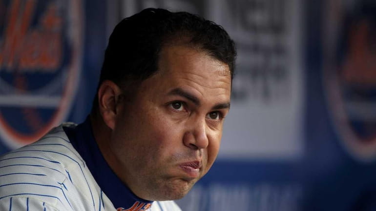 Carlos Beltran #15 of the New York Mets looks on...
