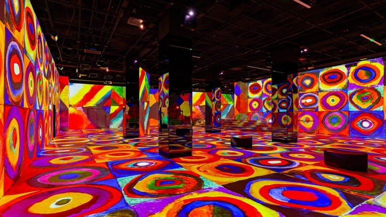 The Hall des Lumières art space in Manhattan is currently...