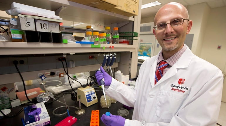 Dr. David Thanassi, molecular geneticist at Stony Brook University School...