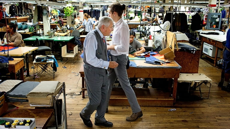 Mr. Greenfield at Martin Greenfield Clothiers in 2012. 