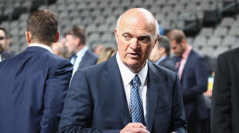 Lou Lamoriello of the Islanders prior to the first round of...