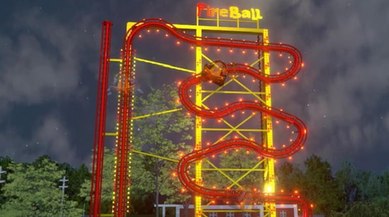 A rendering shows a planned new roller coaster for Adventureland...