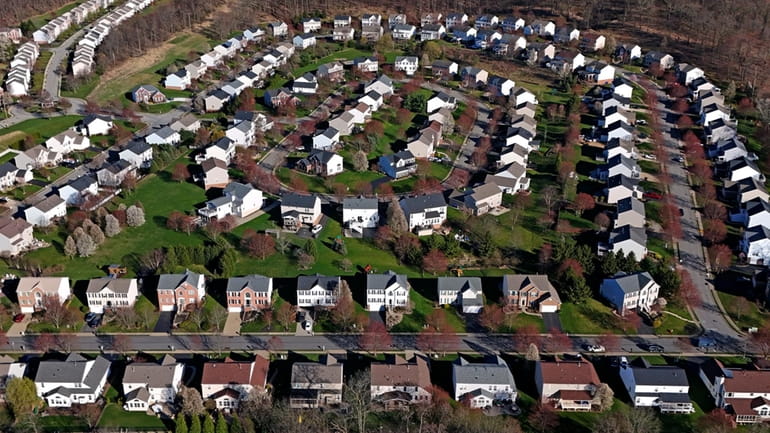 A housing development in Cranberry Township, Pa., is shown on...