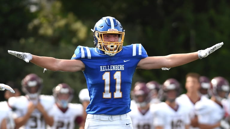 Sean Cannon of Kellenberg reacts after breaking up a pass...