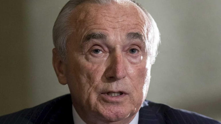 NYPD Commissioner Bill Bratton testifies at a hearing in New...