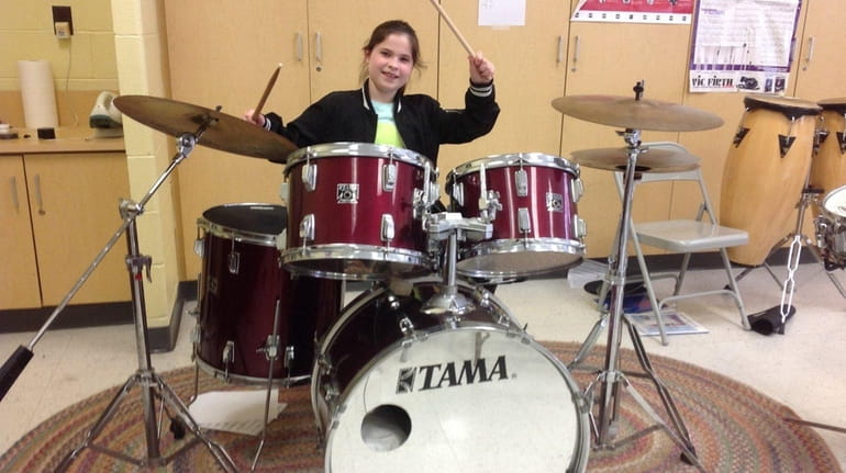 Kidsday reporter Ava Silverstein playing her  favorite instrument.