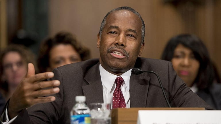Ben Carson, Trump's nominee for secretary of housing and urban...