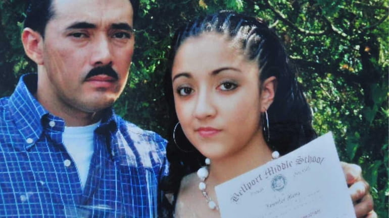 Jennifer Mejia, 18, with her father, Rene. Jennifer's parents say...