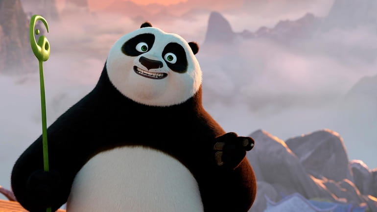 This image released by Universal Pictures shows Po, voiced by...