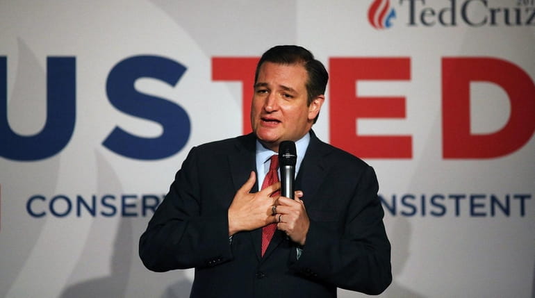Republican presidential candidate Ted Cruz speaks during an appearance in...