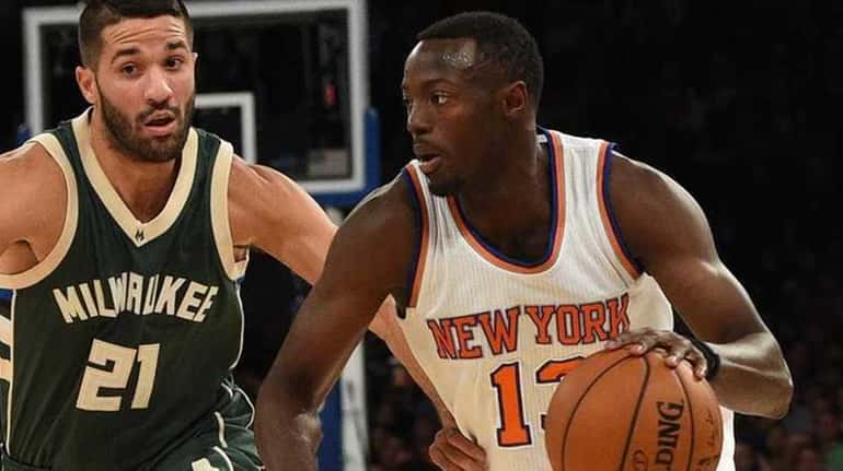 New York Knicks guard Jerian Grant drives the ball against...