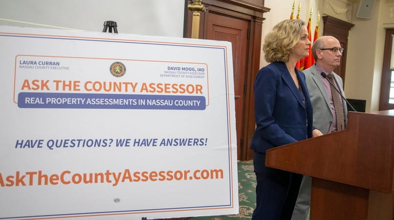 Nassau County Executive Laura Curran announces a new feature online...