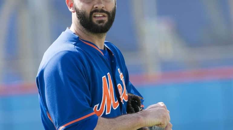 New York Mets pitcher Dillon Gee is seen during a...