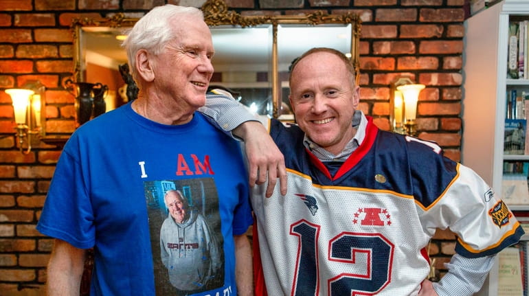 Tom Brady, a retired banker, with his son, Tom Brady,...