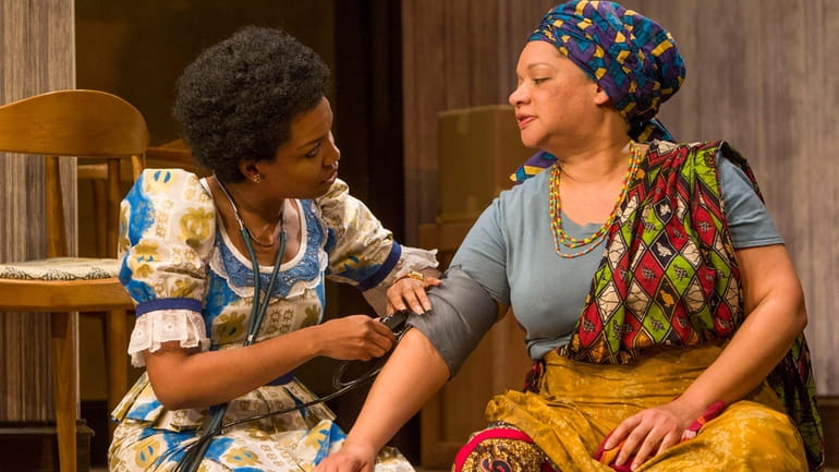 Jessica Frances Dukes and Kim James Bey in Centerstage's production...