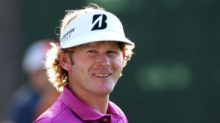 Brandt Snedeker looks on during a practice round before the...