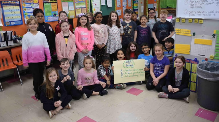 Students at Helen B. Duffield Elementary School in Ronkonkoma made strides...