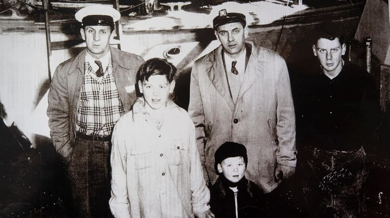 The Scopinich family in 1945 when their shipyard was in Freeport.