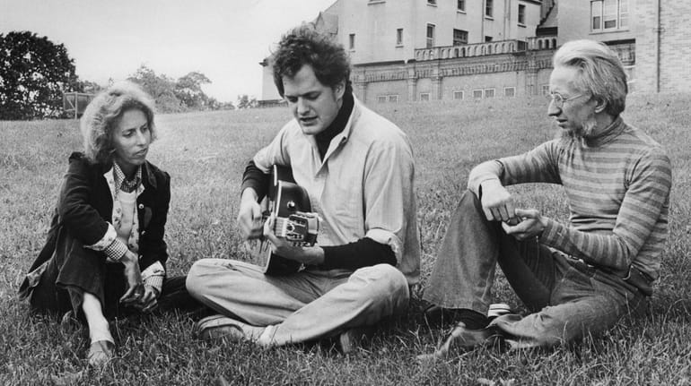 Musician Harry Chapin, center, at Coindre Hall in Huntington on...
