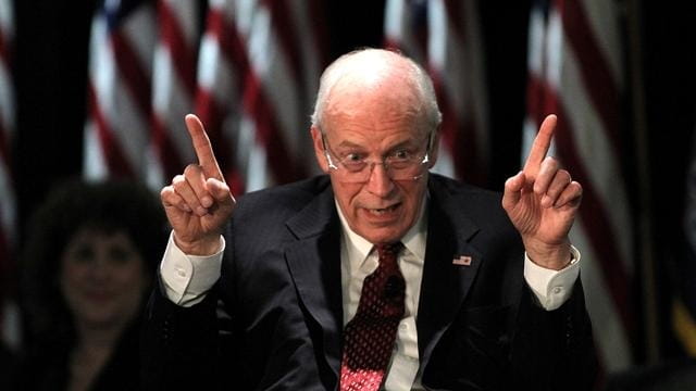 Former Vice President Dick Cheney lectures at the Long Island...