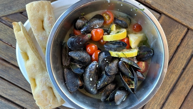 Mussels at Canal Cafe in Hampton Bays.