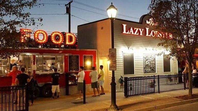 Lazy Lobster in East Rockaway has plenty of outdoor seating...