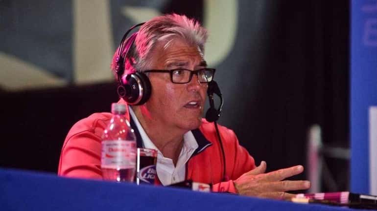WFAN host Mike Francesa hosts his football radio show from...