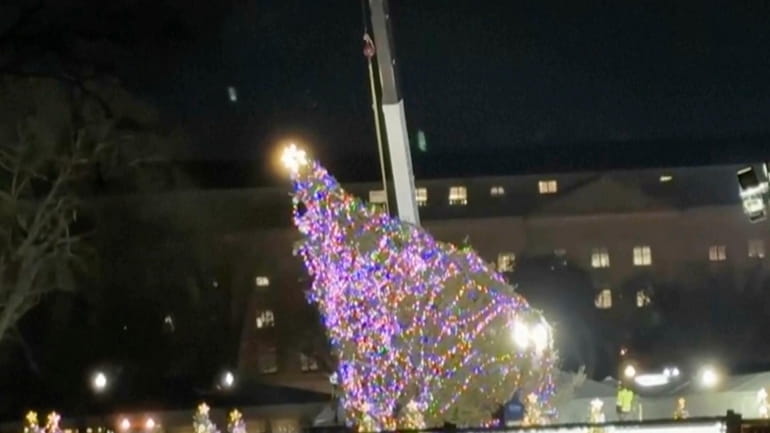In this image made from video, the National Christmas Tree...