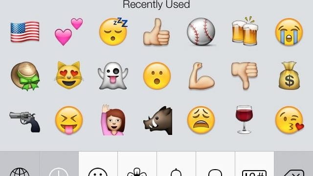 Some examples of currently available emoji.