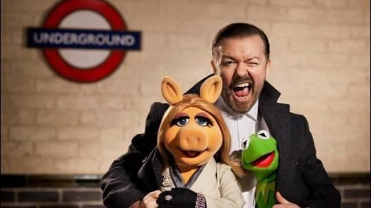 Ricky Gervais will star in the upcoming Muppets sequel "The...