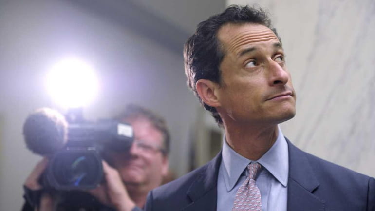 Rep. Anthony Weiner, D-Forest Hills, waits for an elevator near...
