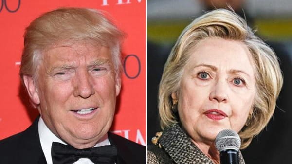 Republican presidential front-runner Donald Trump and Democratic presidential front-runner Hillary...