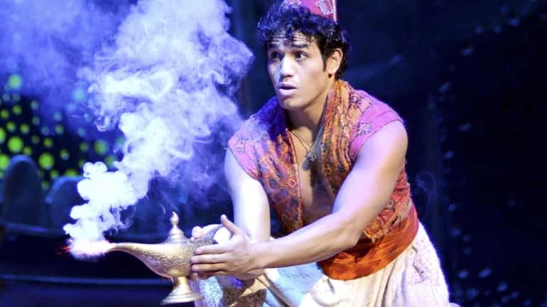 Adam Jacobs (Aladdin) in the new musical " Aladdin," directed...