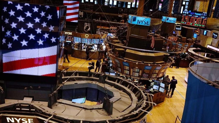 The floor of the New York Stock Exchange in Manhattan....