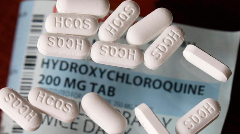 An arrangement of hydroxychloroquine pills in Las Vegas as seen...