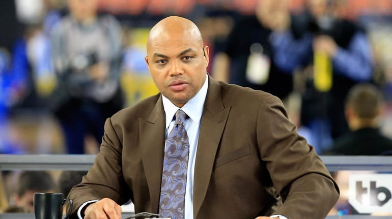 Former NBA player and commentator Charles Barkley looks on prior...