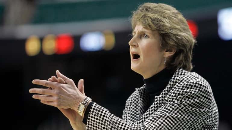 Cathy Inglese, then the women's basketball head coach at Boston...