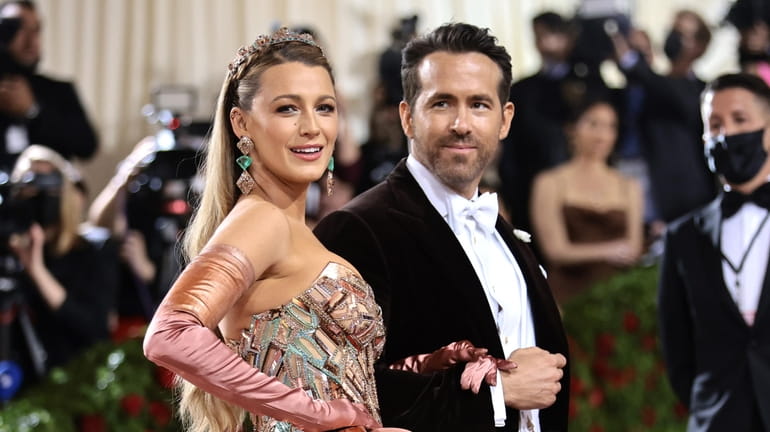 Blake Lively and Ryan Reynolds attend the Met Gala on...