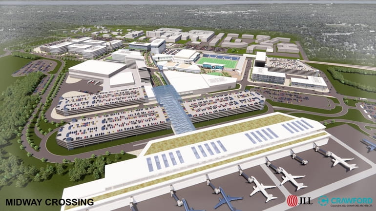 A rendering of the proposed $2.8 billion Midway Crossing development in...