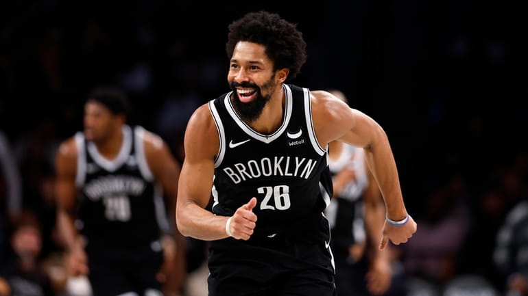 Brooklyn Nets guard Spencer Dinwiddie against the Chicago Bulls on Sunday.