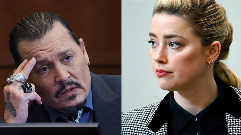 Actors Johnny Depp, left, and Amber Heard in the Fairfax...