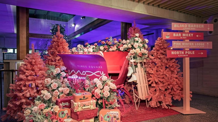 This pink sleigh is intended for patrons attending the Pink...