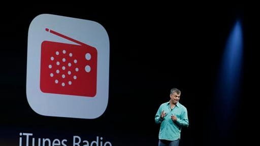 Apple executive Eddy Cue introduces the new iTunes Radio during...