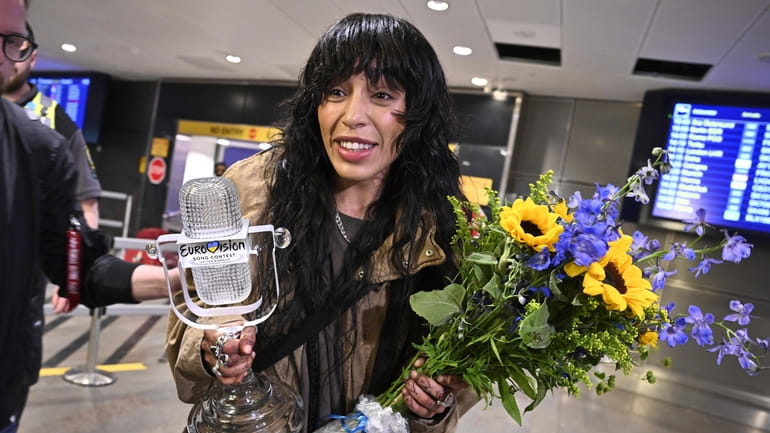 Eurovision Song Contest winner Loreen of Sweden arrives at Arlanda...
